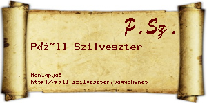 Páll Szilveszter névjegykártya