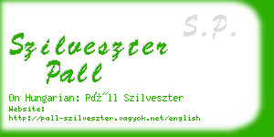 szilveszter pall business card
